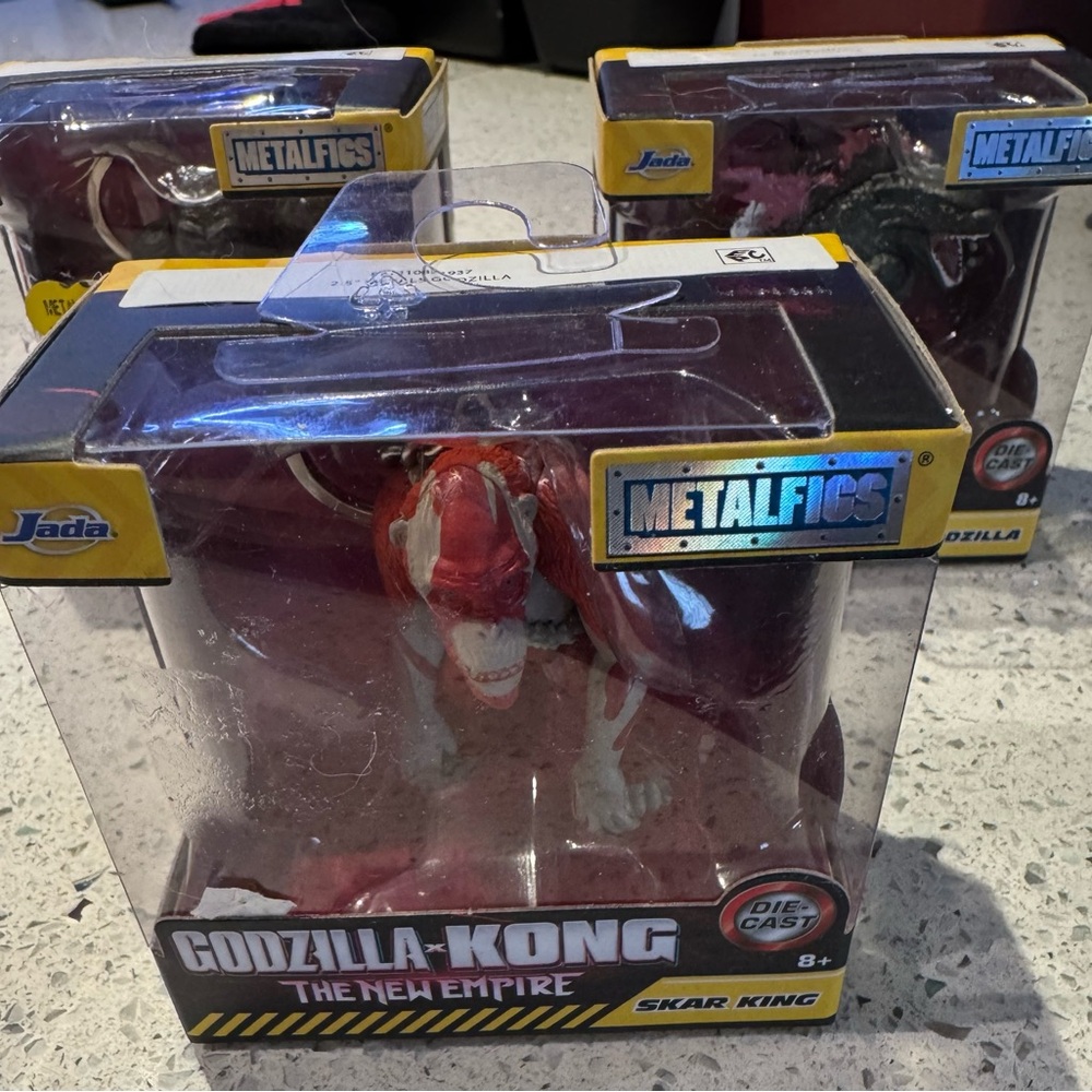 New! Jada Metal Figs Die-Cast Godzilla - Kong - Set of 3